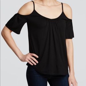 Ella Miss Bella Cold Shoulder top in BLACK
